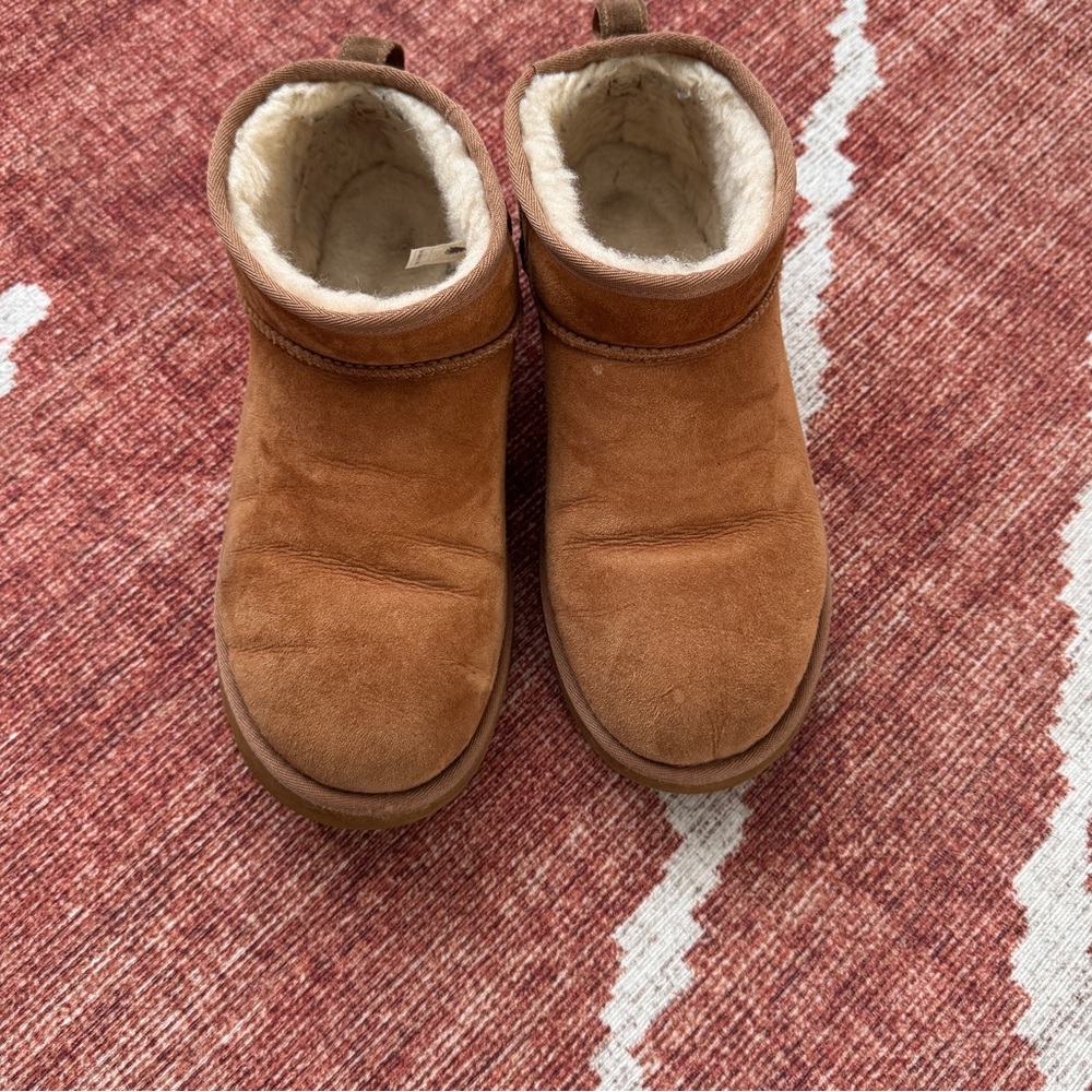 Ugg Tan Suede Ultra Mini Boots